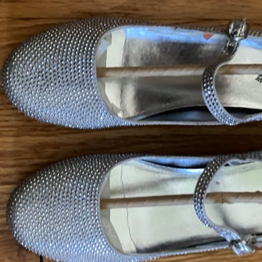Nina silver sparkle Zelia shoes for big kids